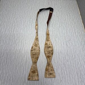 Sulka & Co Silk‎ Self Tie Bow Tie Brown Gold Abstract Vintage USA Made Mens